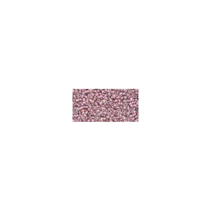 TOHO Round Beads 15/ Inside-Color Crystal/Rose Gold-Lined - 5g