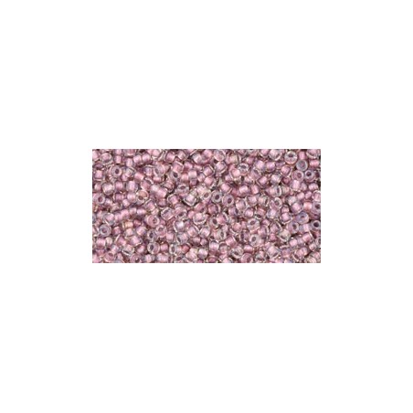 TOHO Round Beads 15/ Inside-Color Crystal/Rose Gold-Lined - 5g