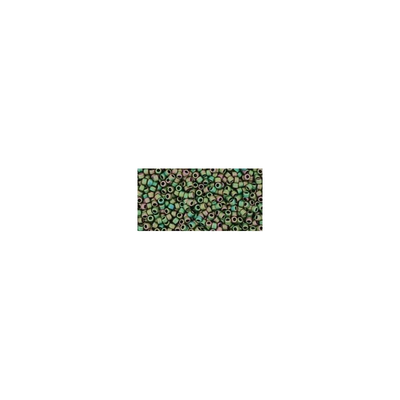 TOHO Round Beads 15/ Matte-Color Iris Peridot - 5g TOHO Round Beads 15/ Matte-Color Iris Peridot - 5g