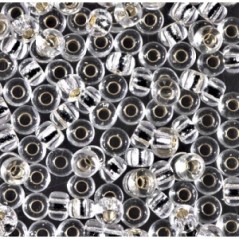 Miyuki Round Beads 8/0 Crystal Silver Lined - 8g