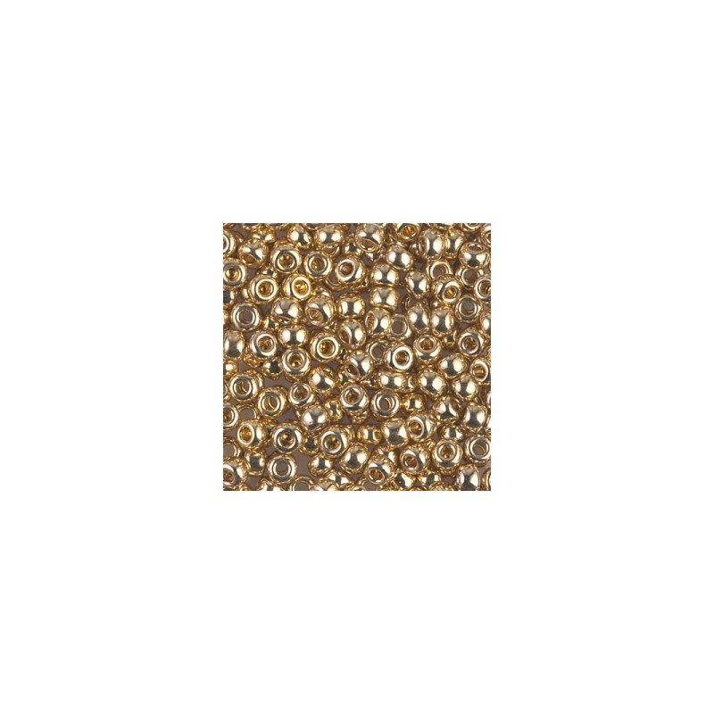 MIYUKI Round Beads 8/0 24KT Gold Light Plated - 8g
