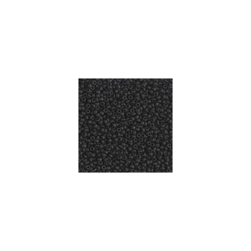 Miyuki Round Beads 15/0 Black Mat - 8g