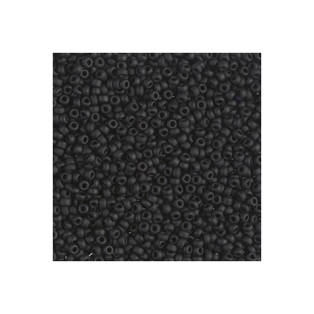 Miyuki Round Beads 15/0 Black Mat - 8g