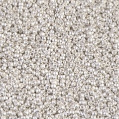 Miyuki Round Beads 15/0 Mat Bright Sterling Silver Plated - 5g