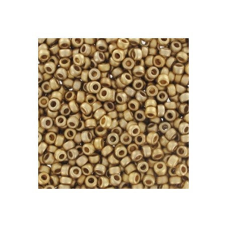Miyuki Round Beads 15/0 24KT Gold Light Plated Frost - 5g