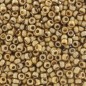 Miyuki Round Beads 15/0 24KT Gold Light Plated Frost - 5g