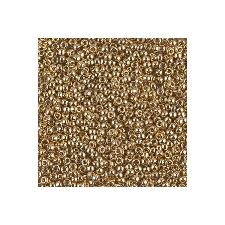 Miyuki Round Beads 15/0 24KT Gold Light Plated - 5g