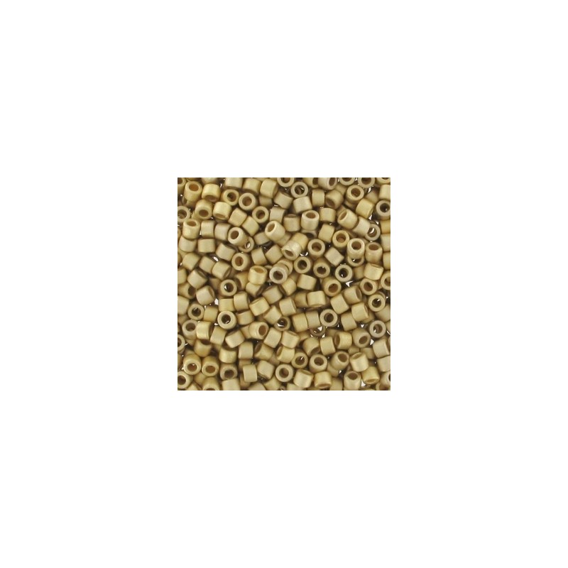MIYUKI Delica 11/0 Mat 24KT Gold Light Plated - 5g MIYUKI Delica 11/0 Mat 24KT Gold Light Plated - 5g