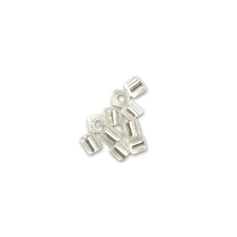 MIYUKI Square 1.8mm Crystal Silver Lined - 10g MIYUKI Square 1.8mm Crystal Silver Lined - 10g