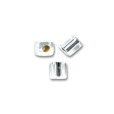 MIYUKI Square 3mm Crystal Silver Lined - 10g