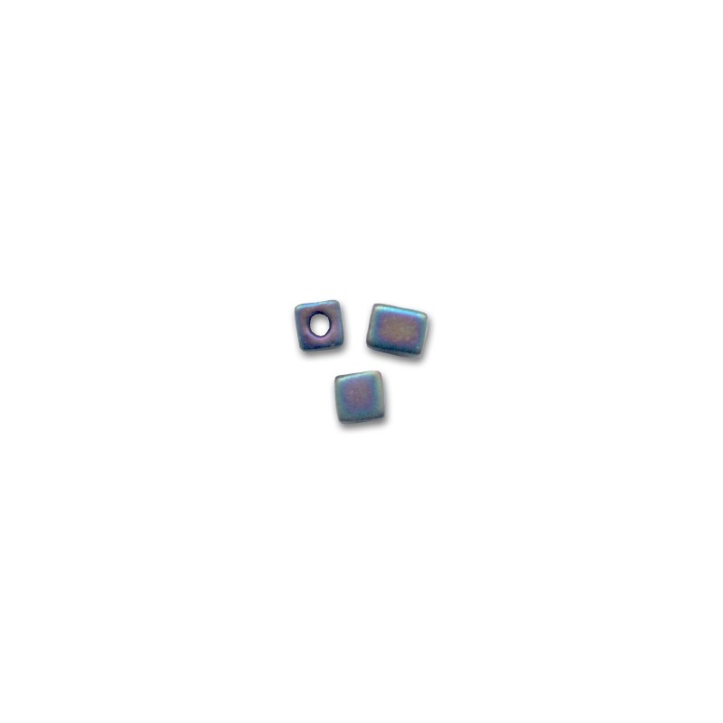 MIYUKI Square 4mm Opaque Frosted Mat AB - 10g MIYUKI Square 4mm Opaque Frosted Mat AB - 10g