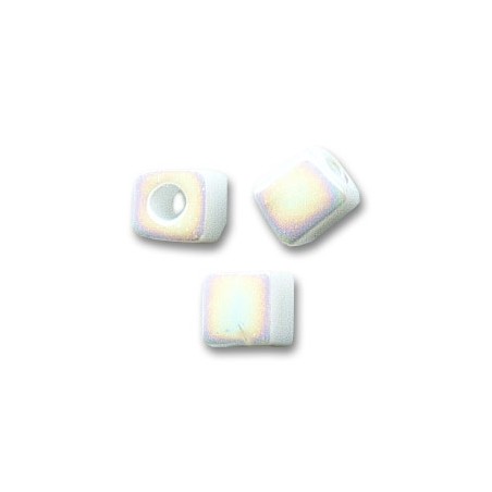 MIYUKI Square 4mm Opaque White AB - 10g