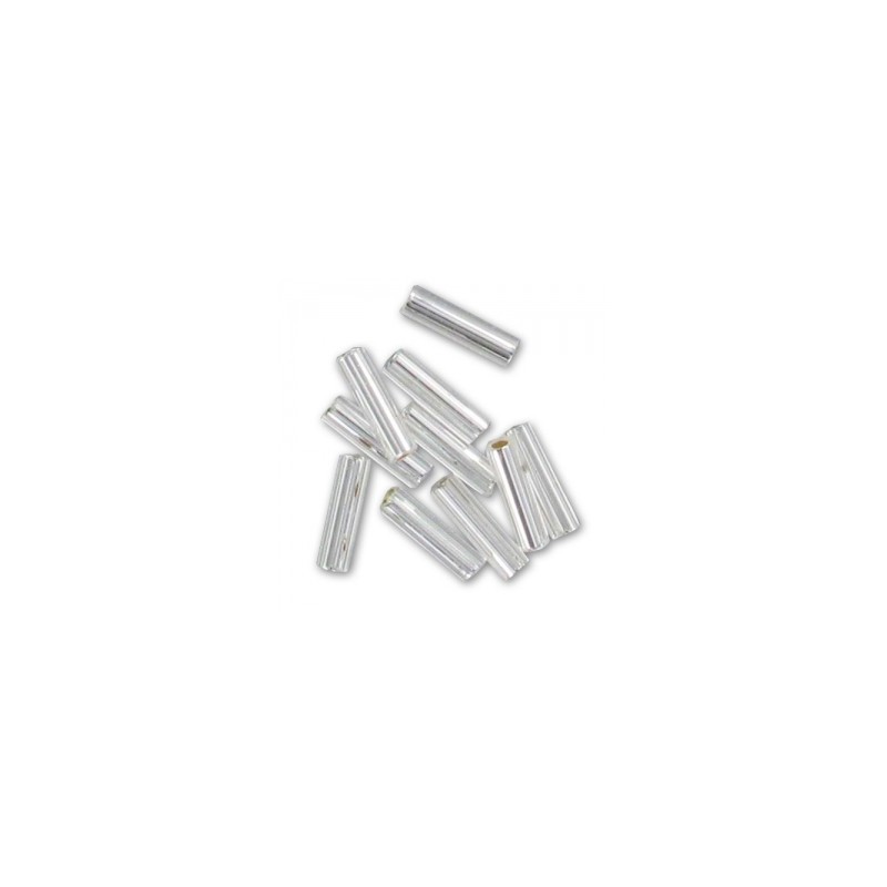 MIYUKI Bugle 6mm Crystal Silver Lined - 10g