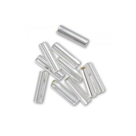 MIYUKI Bugle 6mm Crystal Silver Lined - 10g