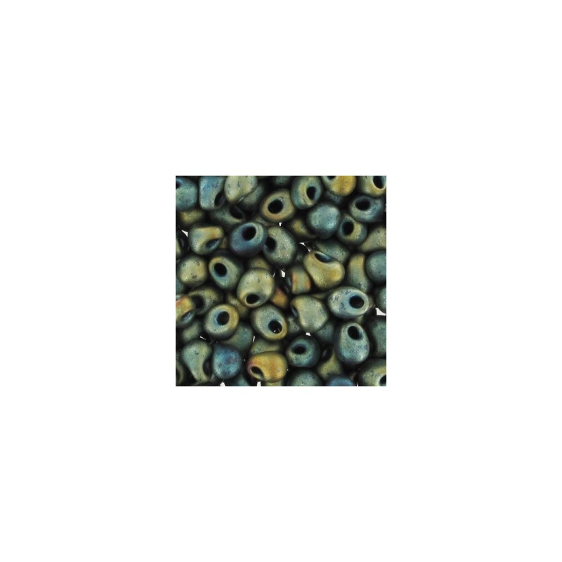 MIYUKI Drop 2.8mm Metallic Patina Iris Mat - 8g MIYUKI Drop 2.8mm Metallic Patina Iris Mat - 8g