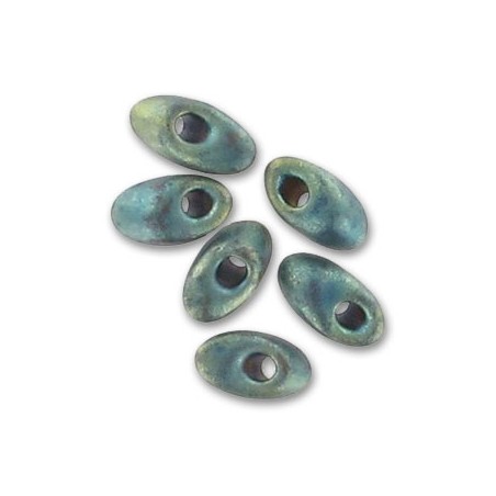 MIYUKI Long Magatama 4x7mm Metallic Patina Iris Mat - 10g