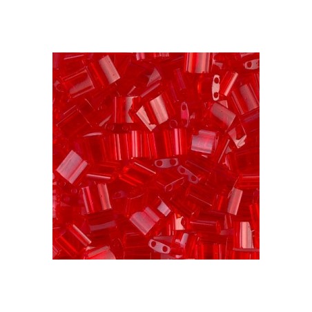 MIYUKI Tila Beads - Transparent Red Orange AB Mat - 10g