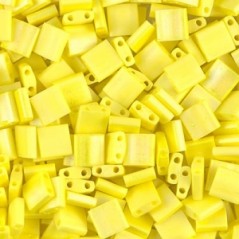 MIYUKI Tila Beads - Opaque Yellow AB Mat - 10g