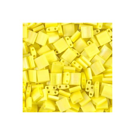 MIYUKI Tila Beads - Opaque Yellow AB Mat - 10g