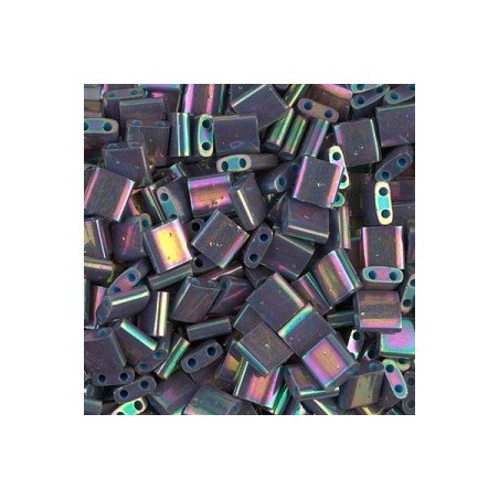 MIYUKI Tila Beads - Opaque Purple Grey Rainbow Luster - 10g
