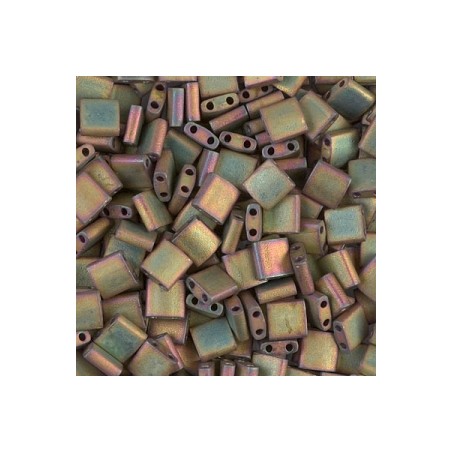 MIYUKI Tila Beads - Metallic Khaki Iris Mat - 10g
