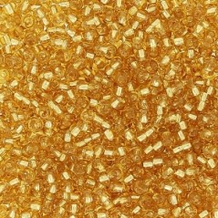PRECIOSA rokajl 15/0 (1.5mm) Gold Silver Lined - 10g