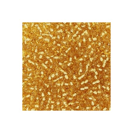 PRECIOSA rokajl 15/0 (1.5mm) Gold Silver Lined - 10g