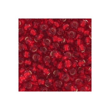 PRECIOSA rokajl 11/0 (2mm) Light Siam Silver Lined - 10g
