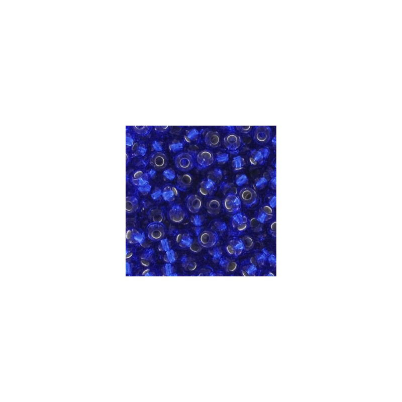 PRECIOSA rokajl 11/0 (2mm) Sapphire Silver Lined - 10g
