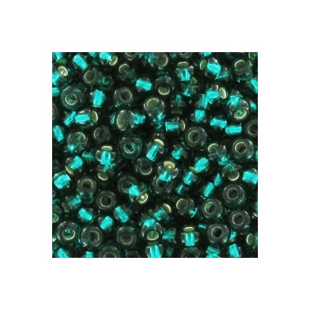 PRECIOSA rokajl 11/0 (2mm) Emerald Silver Lined - 10g