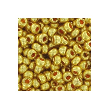 PRECIOSA rokajl 11/0 (2mm) Galvanized Gold - 10g