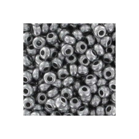 PRECIOSA rokajl 11/0 (2mm) Silver Grey - 10g