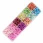 PRECIOSA Bugle MIX 6x2mm Dyed Silver Lined - 200g