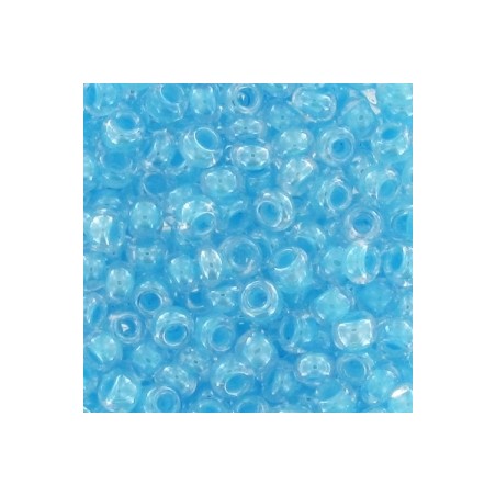 PRECIOSA rokajl 9/0 (2.5mm) Pearly Crystal Aquamarine Inside - 10g