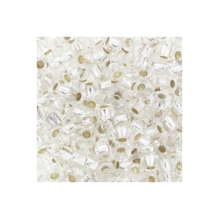 PRECIOSA rokajl 9/0 (2.5mm) Crystal Silver Lined - 10g
