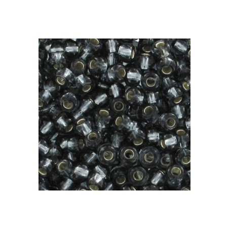 PRECIOSA rokajl 9/0 (2.5mm) Black Diamond Silver Lined - 10g
