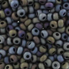 PRECIOSA rokajl 9/0 (2.5mm) Jet Mat AB - 10g