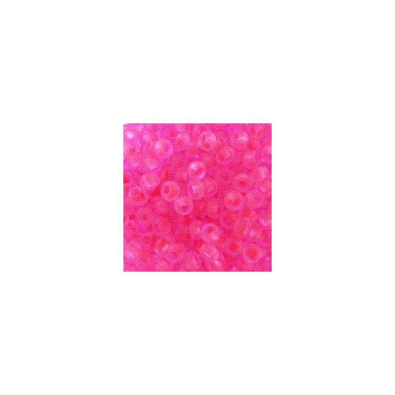 PRECIOSA rokajl 9/0 (2.5mm) Fluo Pink Frosted - 10g PRECIOSA rokajl 9/0 (2.5mm) Fluo Pink Frosted - 10g