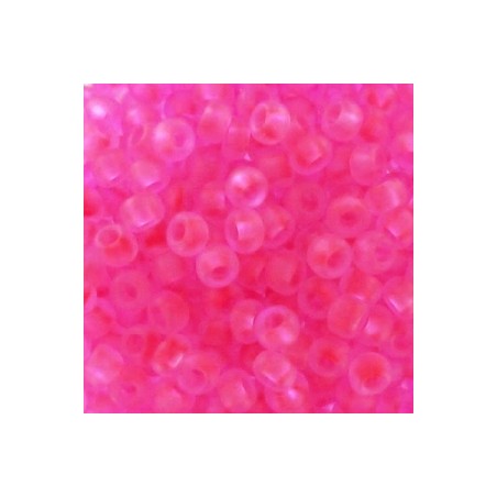 PRECIOSA rokajl 9/0 (2.5mm) Fluo Pink Frosted - 10g