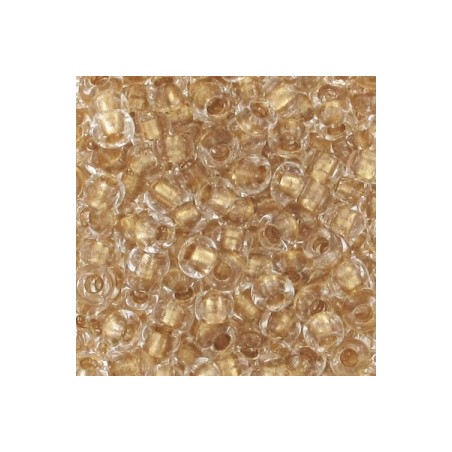 PRECIOSA rokajl 9/0 (2.5mm) Crystal Gold Bronze Lined - 10g