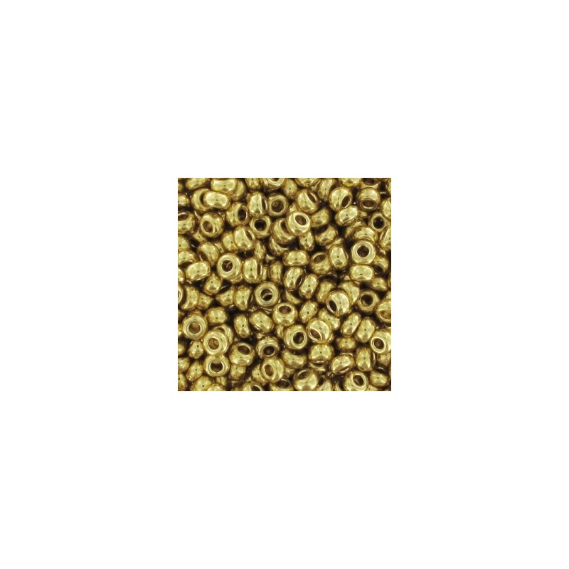 PRECIOSA rokajl 9/0 (2.5mm) Genuine Gold Plated - 10g