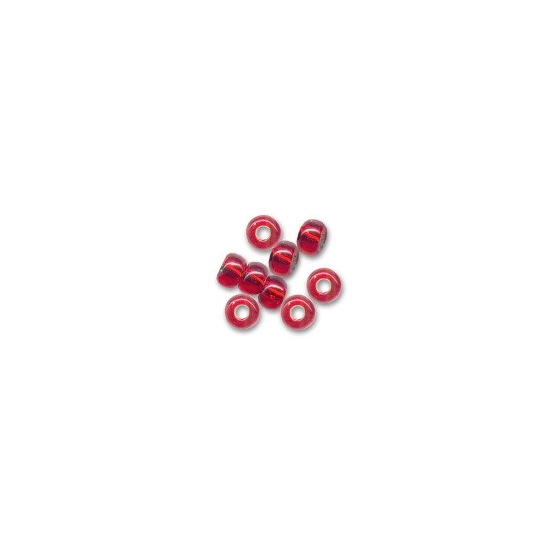 PRECIOSA rokajl 5/0 (4.5mm) Light Siam Silver Lined - 20g