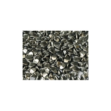 PINCH Beads (POHANKA) 5x3mm Jet Full Chrome - 10g