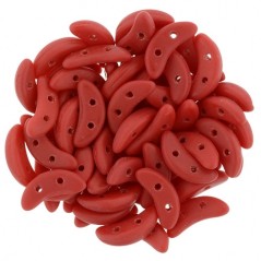CzechMates Crescent - Matte Opaque Red x 50ks