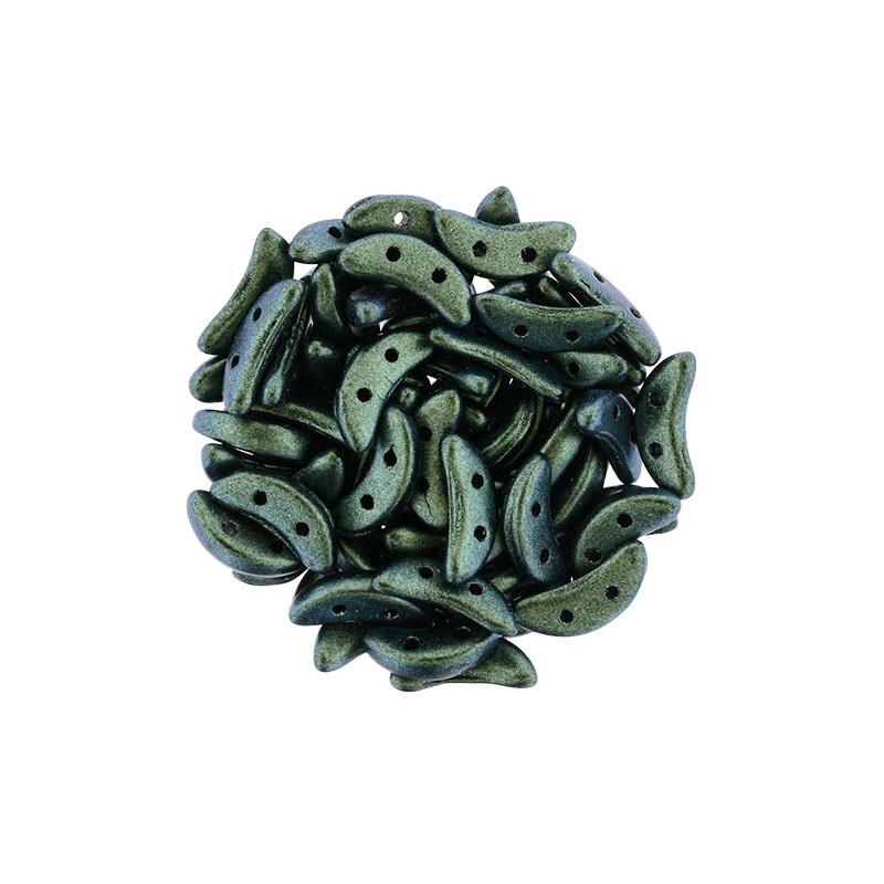 CzechMates Crescent - Polychrome Aqua Teal x 50ks CzechMates Crescent - Polychrome Aqua Teal x 50ks