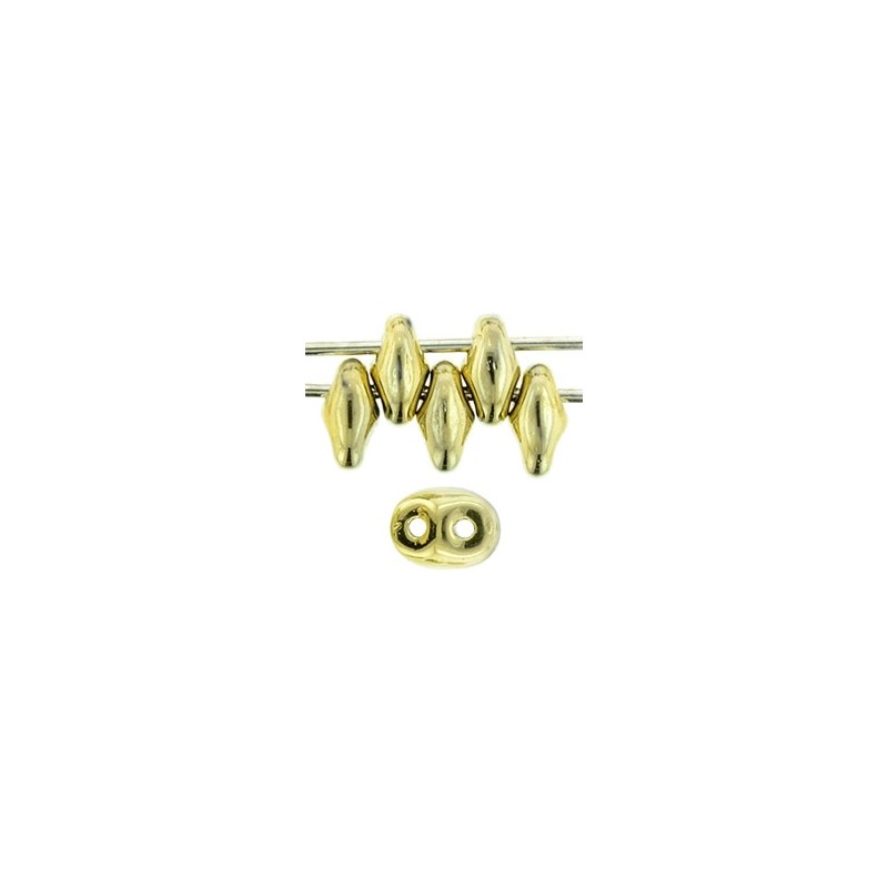 CzechMates SuperDuo - Polished Brass / 10g CzechMates SuperDuo - Polished Brass / 10g