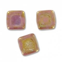 CzechMates Tile 6mm Luster Opaque Rose Gold x 50ks