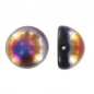 DOME Beads 14x8mm Jet Sliperit x 5ks
