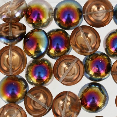 DOME Beads 14x8mm Crystal Sliperit x 5ks