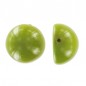 DOME Beads 14x8mm Pea Green x 5ks
